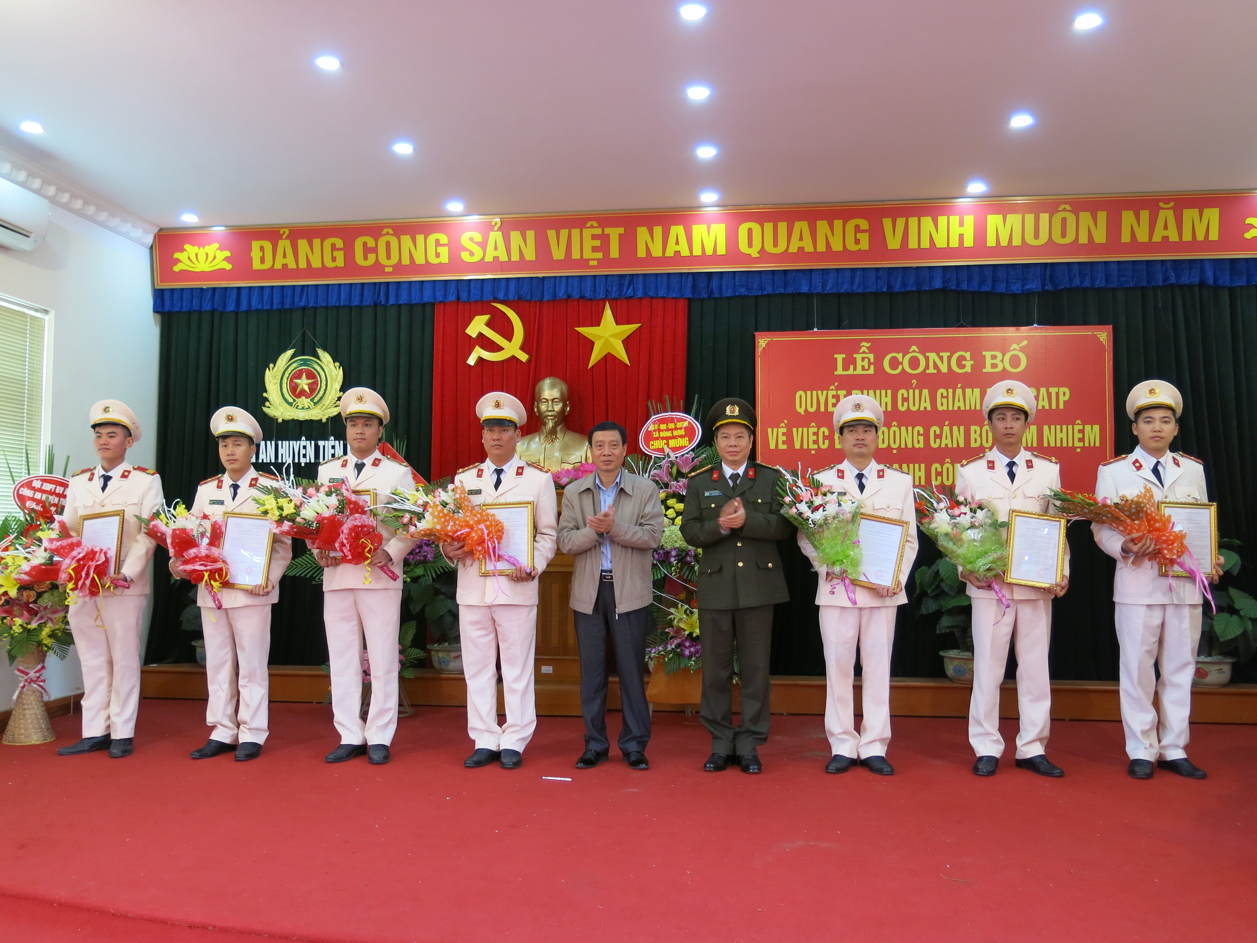 Điều động Công an chính quy về công tác tại xã Đông Hưng và Đại Thắng huyện Tiên Lãng