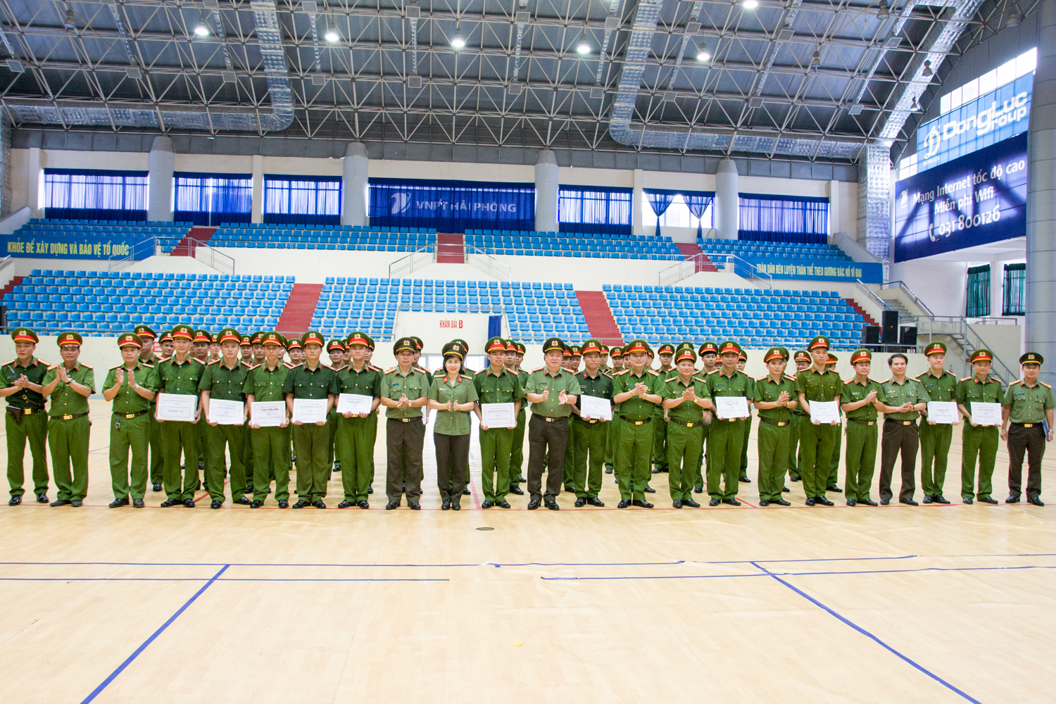 Đội tuyển Điều lệnh Công an thành phố tổng duyệt công tác tập luyện dự Vòng chung kết Hội thi Điều lệnh Công an các tỉnh, thành phố khu vực phía Bắc