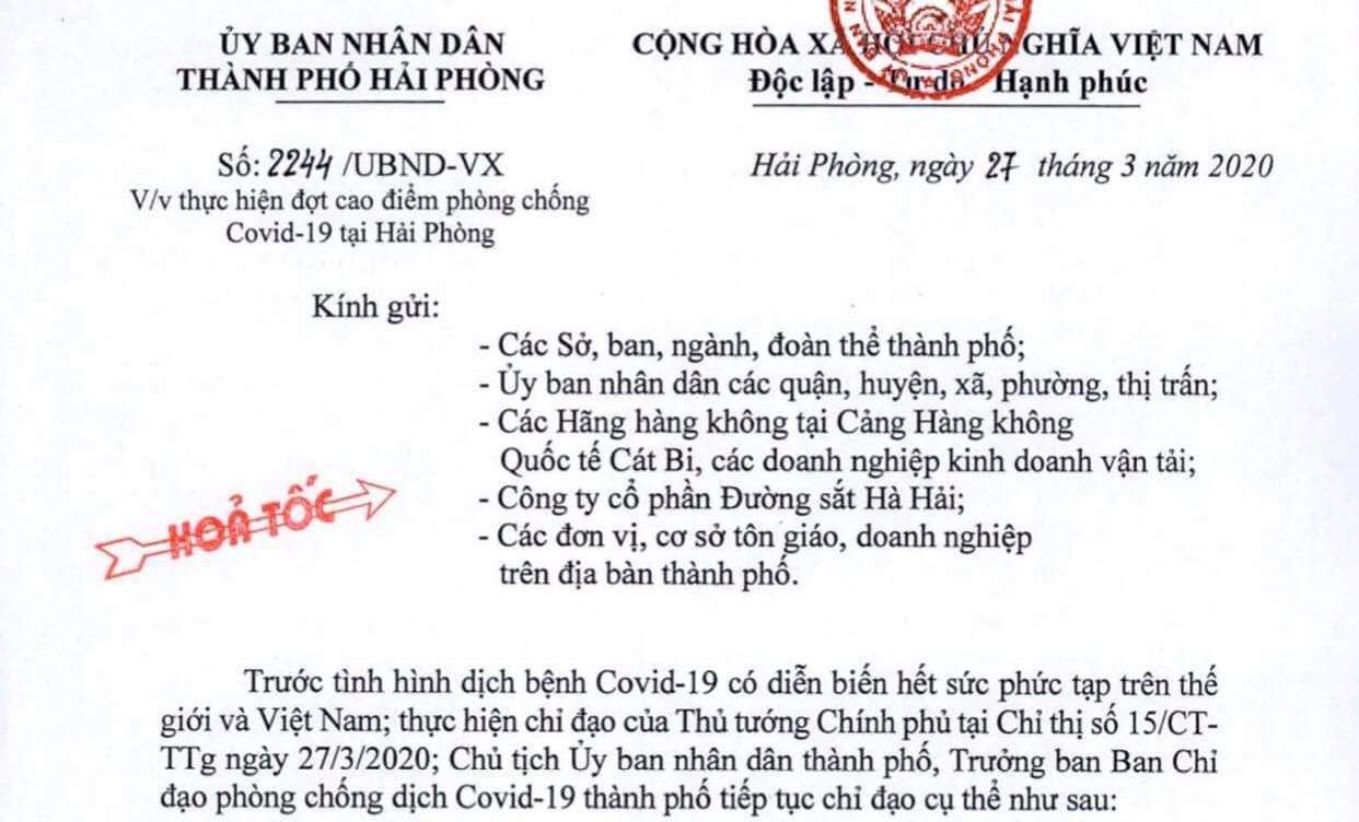 Dừng ngay hoạt động các cơ sở kinh doanh dịch vụ từ 0h ngày 28-3, xử lý nghiêm các trường hợp không thực hiện