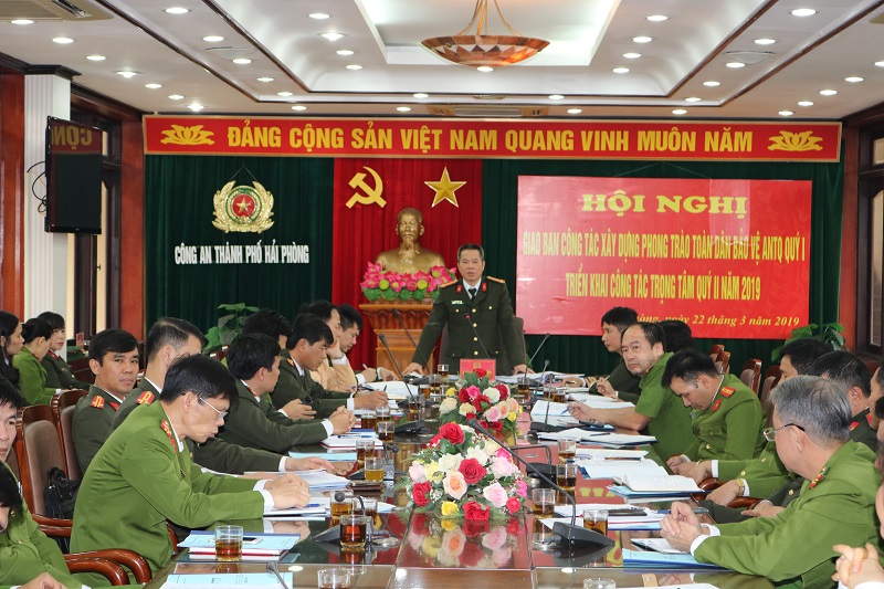 Giao ban công tác xây dựng phong trào toàn dân bảo vệ an ninh Tổ quốc quý 1/2019