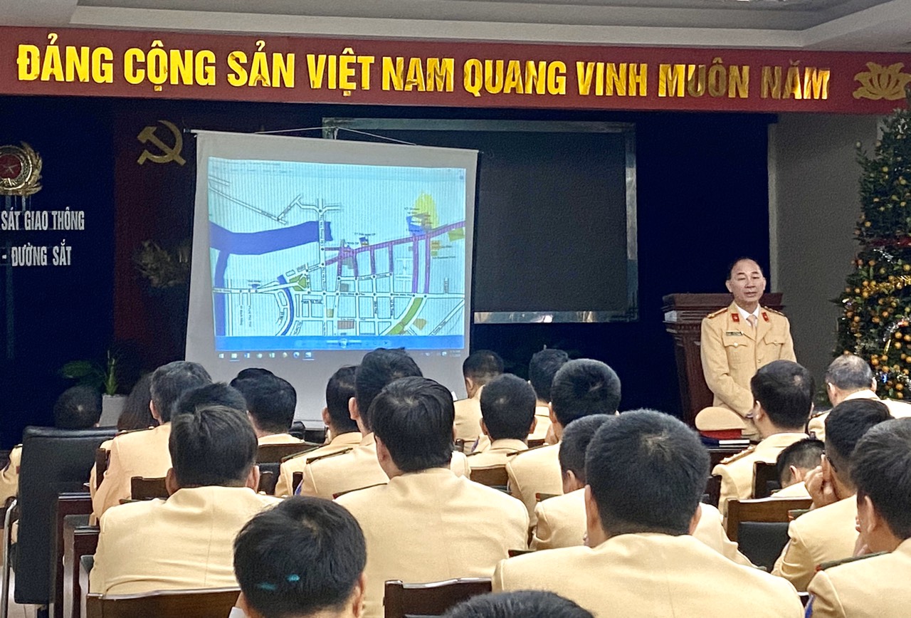 Bảo đảm trật tự an toàn giao thông điểm cầu truyền hình trực tiếp “Ánh sáng niềm tin”