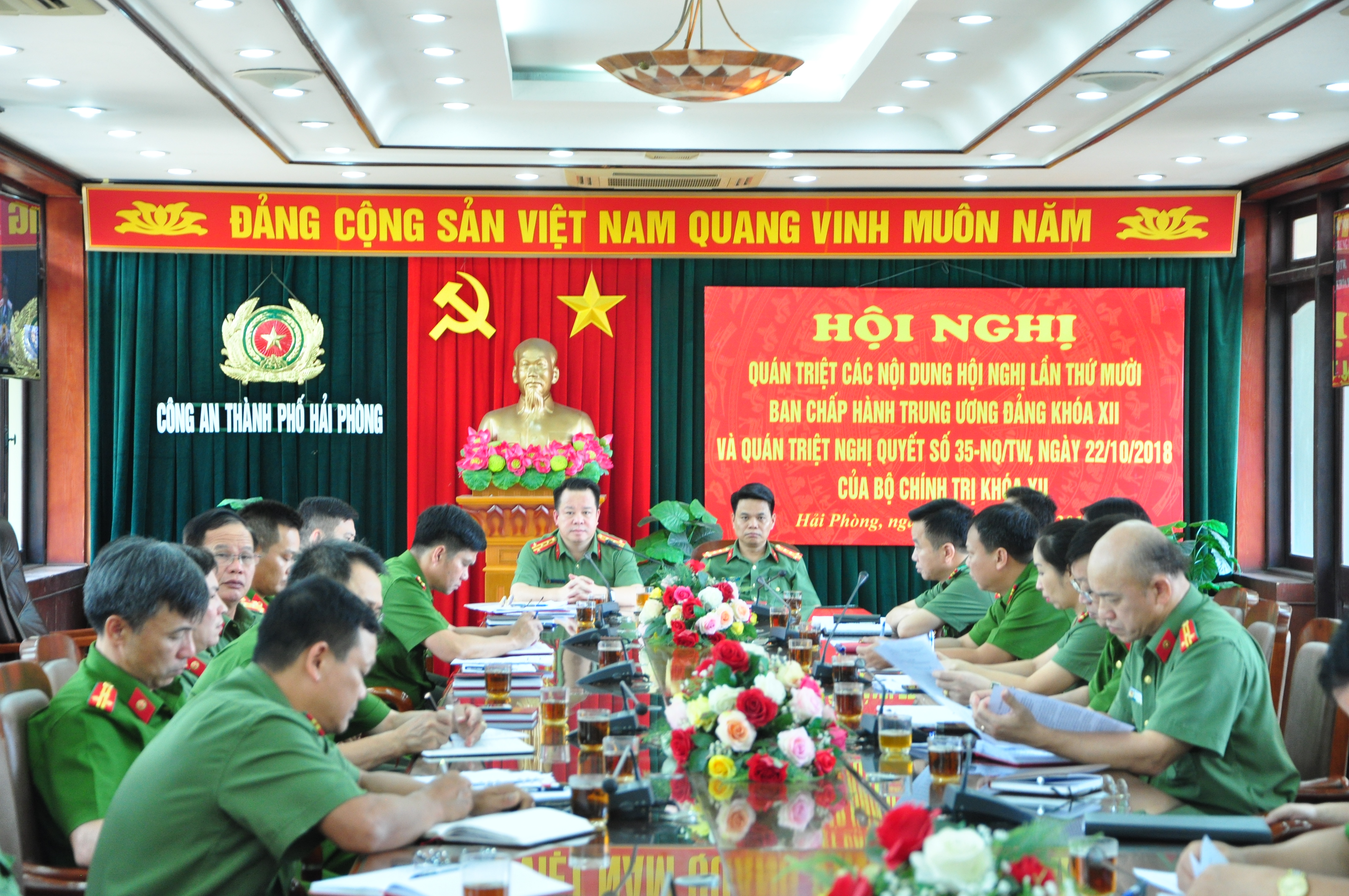 Đảng ủy CATW học tập, quán triệt, triển khai thực hiện các nội dung Hội nghị Trung ương 10 (khóa XII)