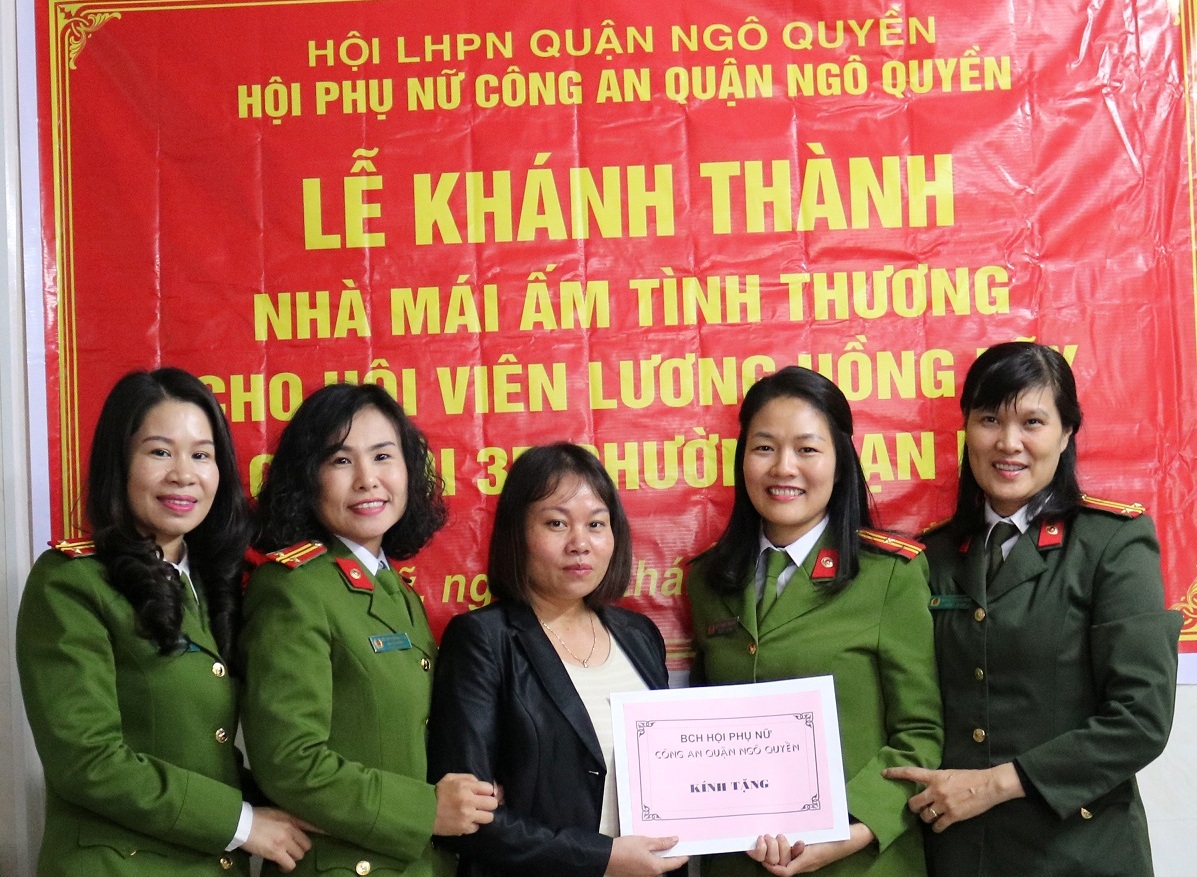 Hội Phụ nữ Công an quận Ngô Quyền khánh thành nhà “Mái ấm tình thương”