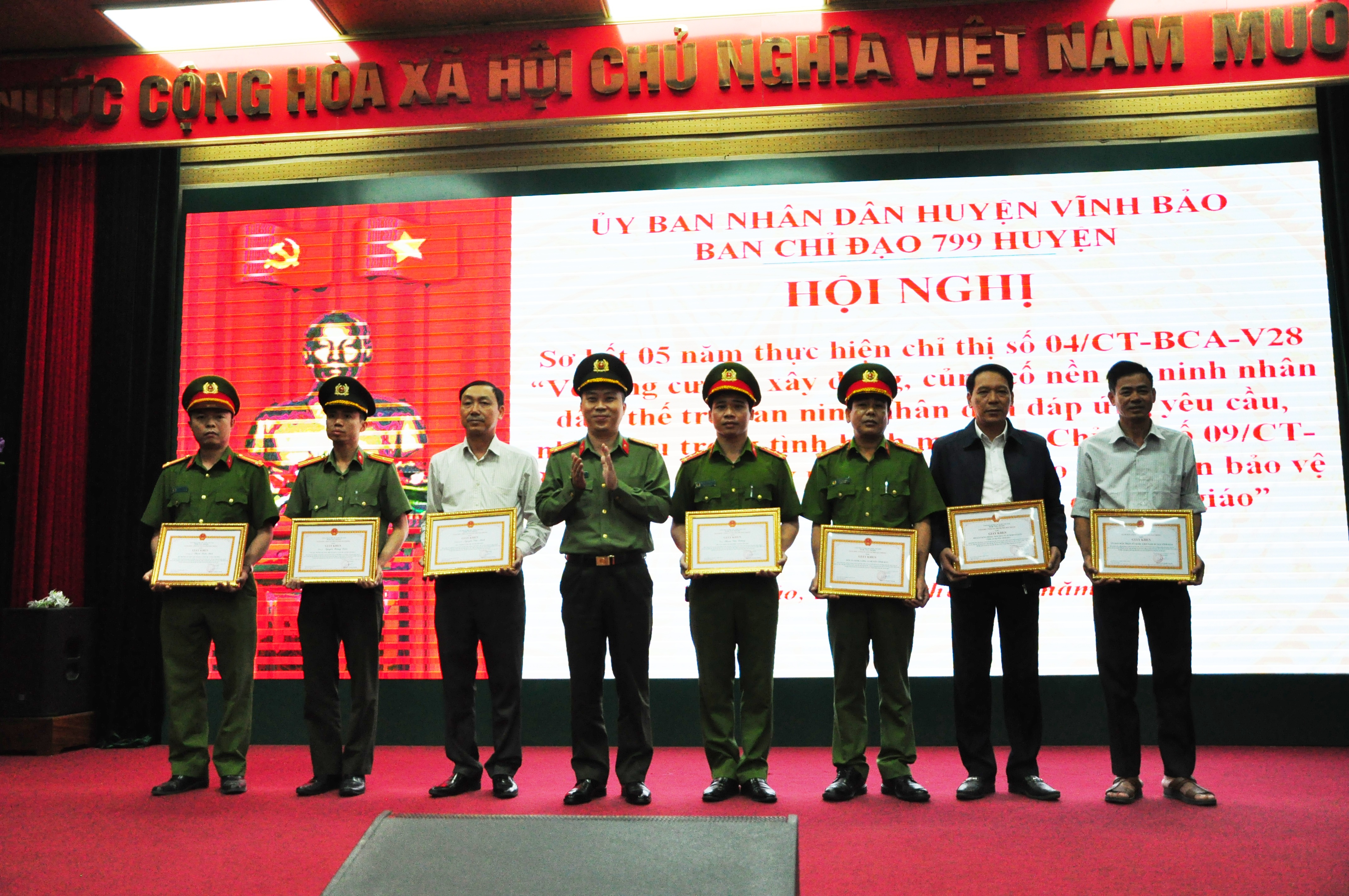 Huyện Vĩnh Bảo sơ kết 5 năm thực hiện các Chỉ thị của Bộ Công an