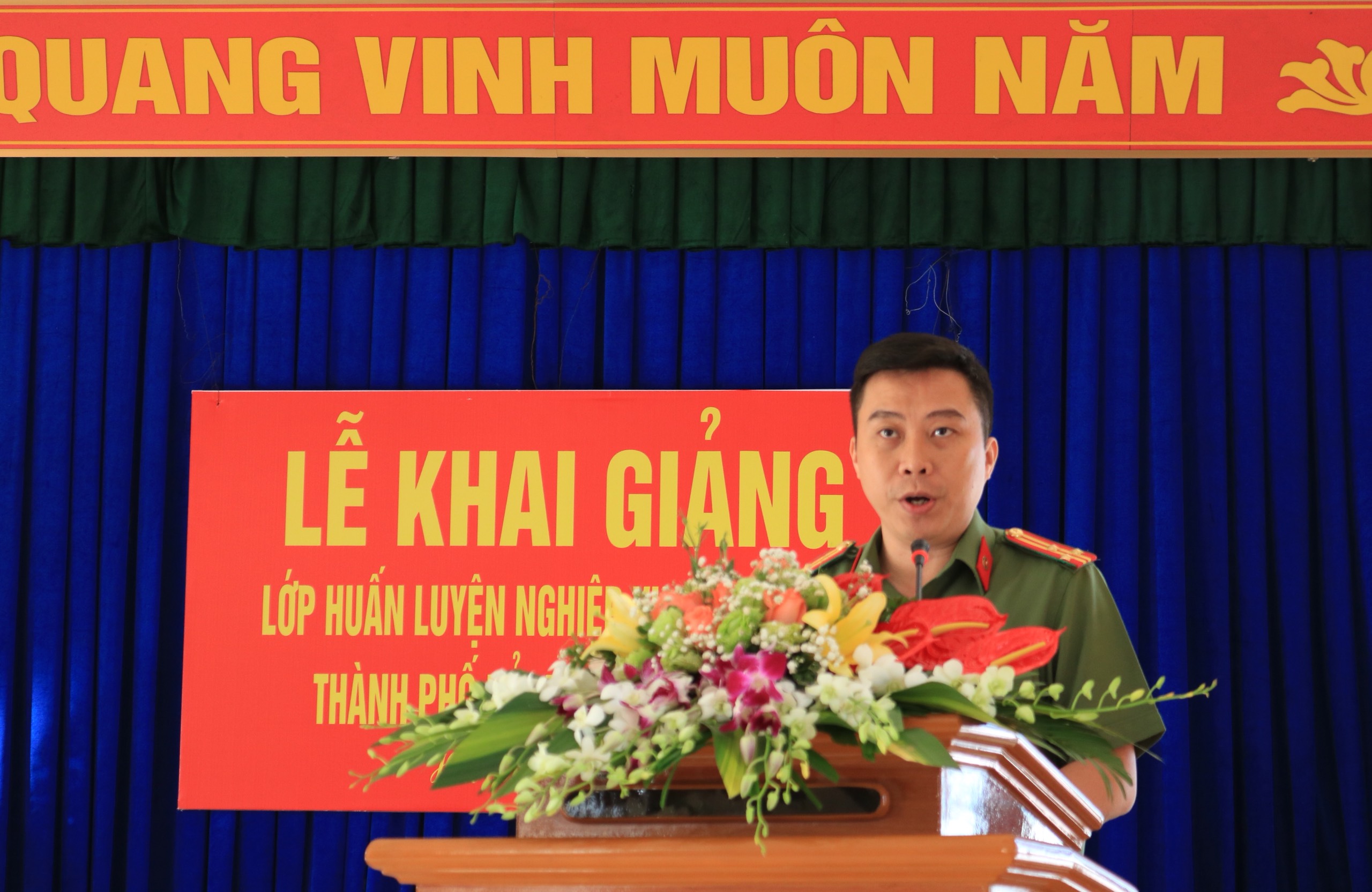 Khai giảng lớp tập huấn nghiệp vụ Công an xã với gần 200 công an viên