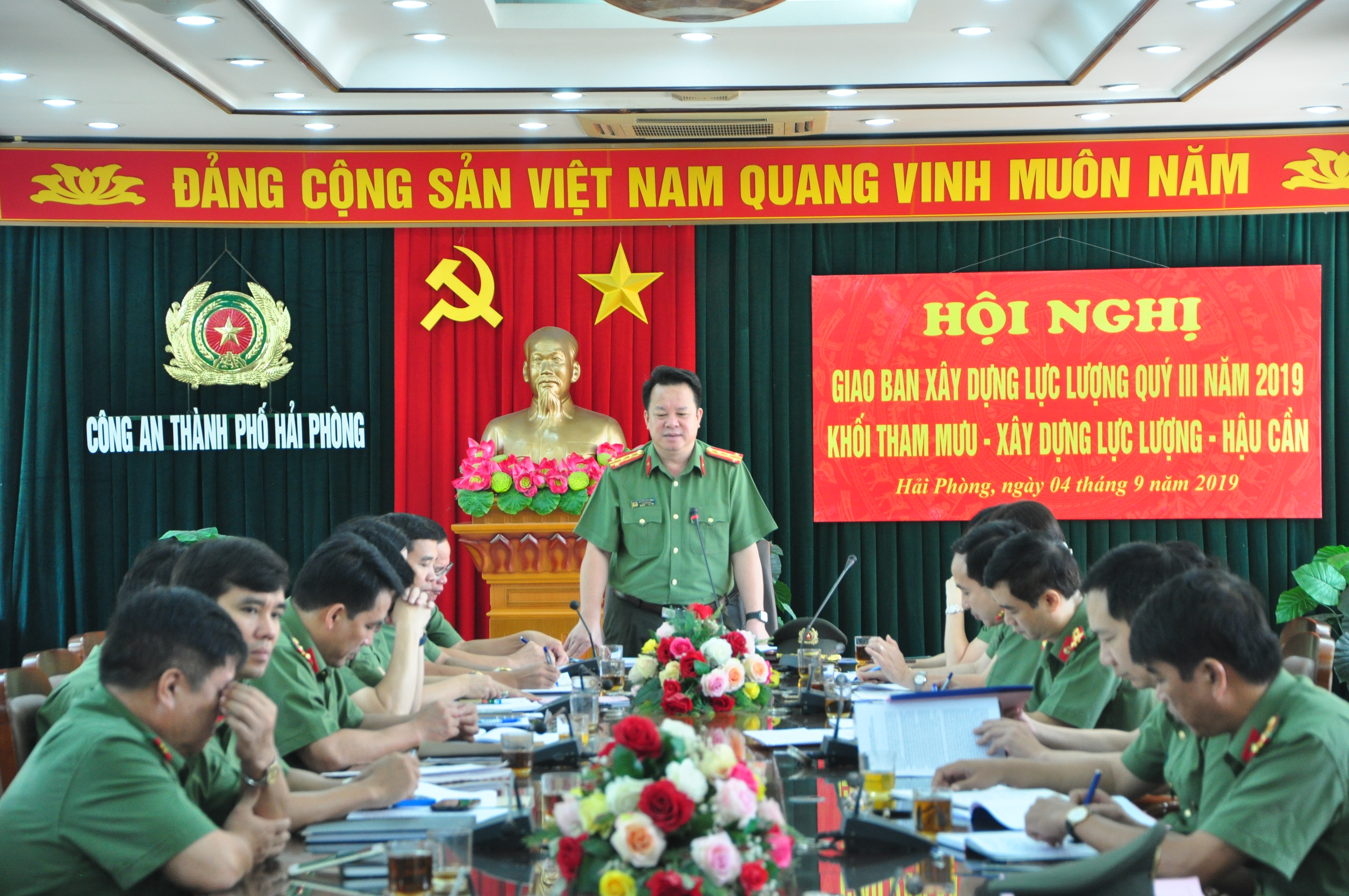 Khối Tham mưu-Xây dựng lực lượng-Hậu cần tổ chức giao ban công tác Xây dựng lực lượng quý III/2019