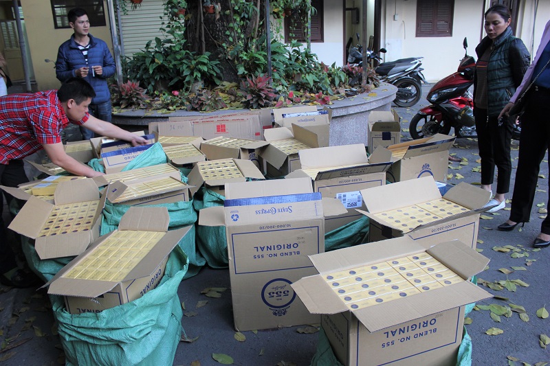 Phòng Cảnh sát kinh tế: Thu giữ 12000 bao thuốc lá ngoại nhập lậu