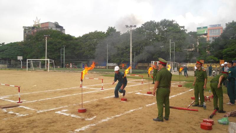 Quận Ngô Quyền: Sôi nổi Hội thao kỹ thuật chữa cháy, CNCH cho lực lượng PCCC dân phòng