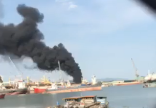 Thông tin về vụ nổ, cháy tàu hàng rời đang sửa chữa tại Công ty TNHH đóng tàu Phà Rừng